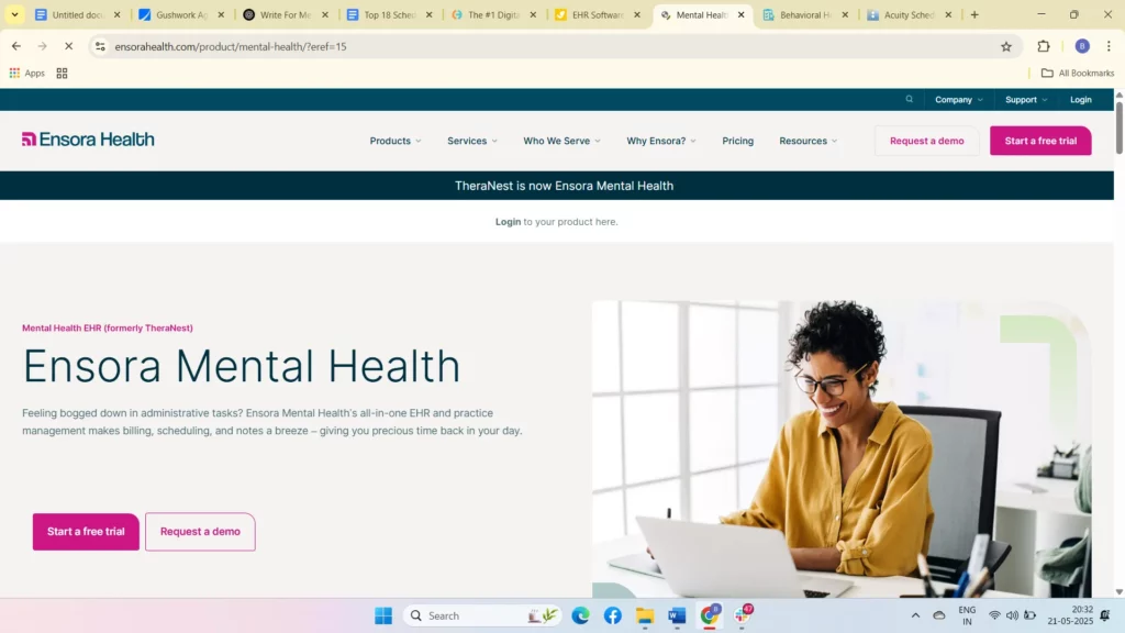 Ensora Mental Health (TheraNest)