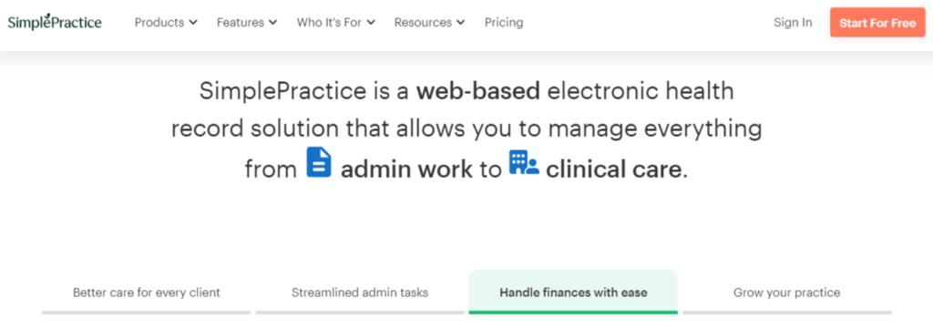 SimplePractice – Best For Seamless Client Billing