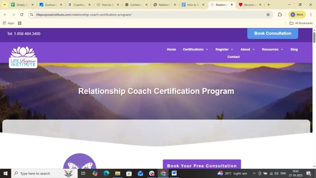 Life Purpose Institute – Relationship Coach Certification Program
