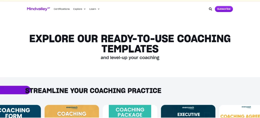 Coaching Template Library by Mindvalley (Evercoach)