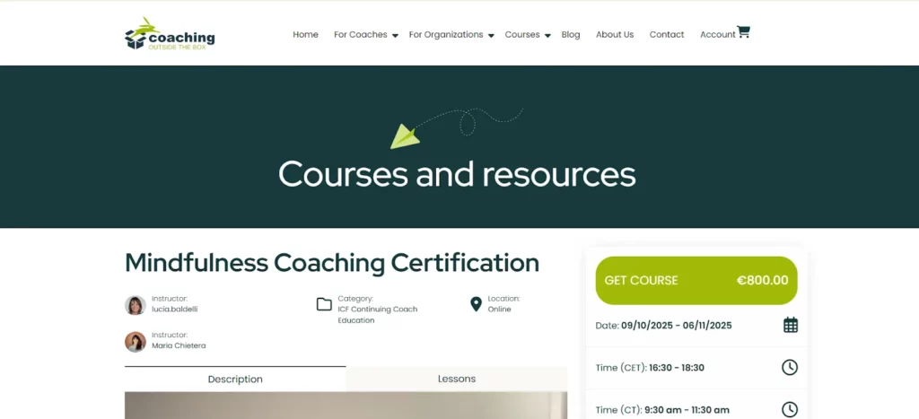 Mindfulness Coach Certification Online – Coaching Outside the Box