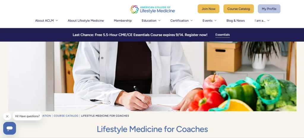 Lifestyle Medicine for Coaches