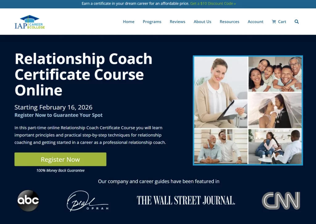 IAP Career College: Relationship Coach Certificate Course
