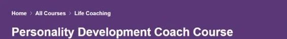 Oxford Home Study Centre Personality Development Coach Course title.